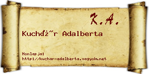 Kuchár Adalberta névjegykártya